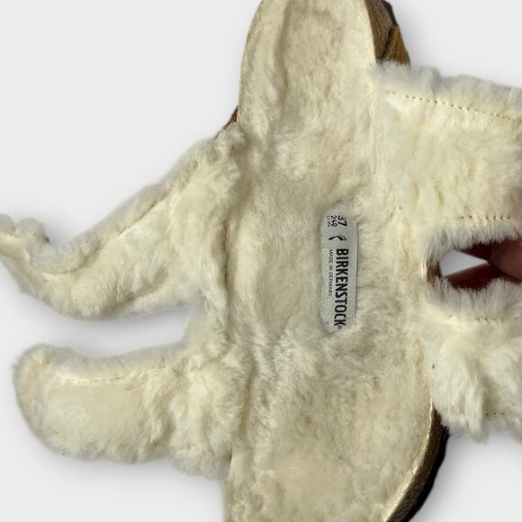 Birkenstock Arizona Shearling-Lined Suede Sandals Size 6 - Picture 10 of 12